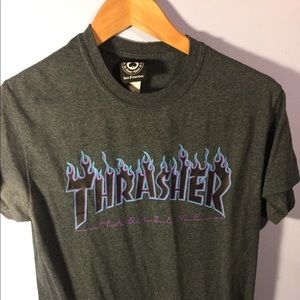 Classic grey flame trasher tee